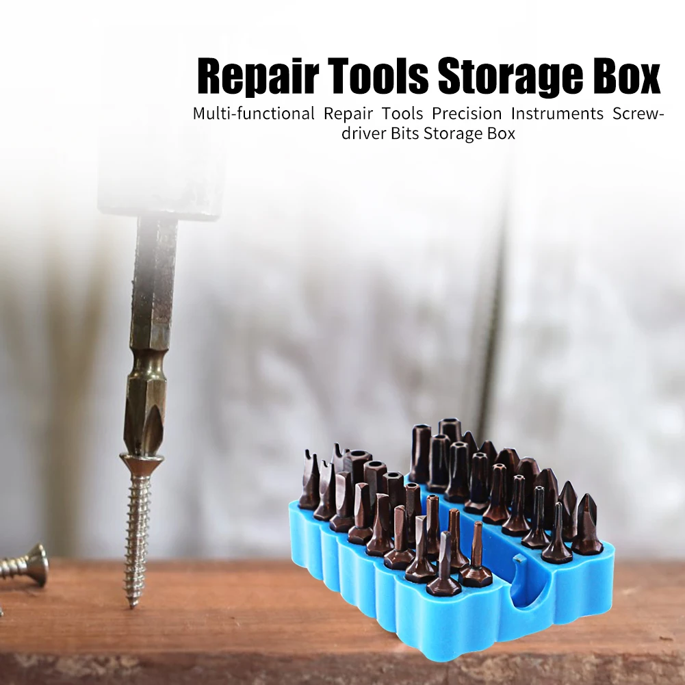 plumbers tool bag 2pcs Multi-functional Hex Shank Screwdriver Bit Holder Organizer Durable Classic Texture Batch Head Storage Drill Bit Organizer tool chest with tools