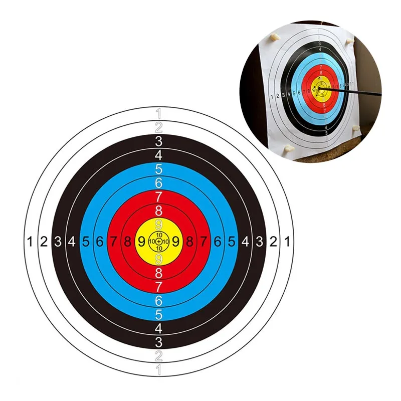 Профессиональная стрельба из лука Упражнение Дартс бумага Стрельба Цель лица Опора аксессуары для развлечений 41*41 10 кольцо Луки точные