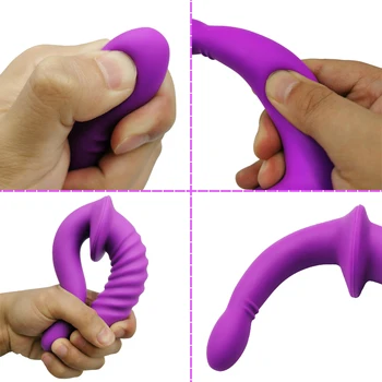 Strapon Double Penetration Dildo Soft Silicone Anal Dildo Rubber Penis Cock Adult Sex Toys For Women Lesbian Couples Masturbator 2