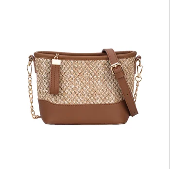 

Summer small bag female new Korean casual wild straw bag fashion personality chain slung shoulder bag