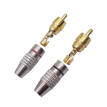 

20pcs/set Gold Plated Soldering Audio Video RCA Male Plug Adapter Connector