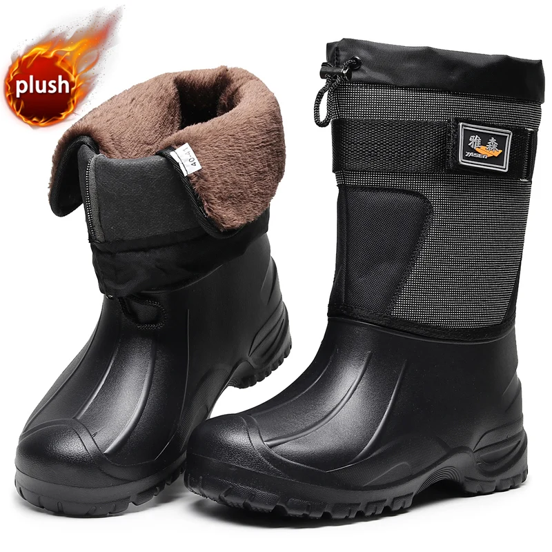 winter boots Waterproof Snow Boots Fishing Shoes Men Boots Rain