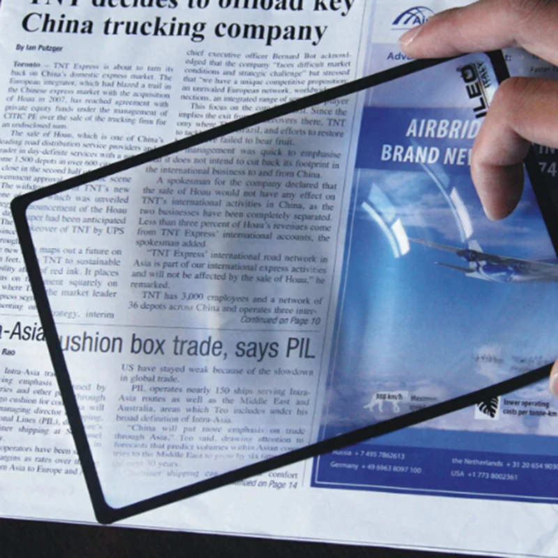 

A5 Flat PVC Magnifier Sheet X3 Book Page Magnifying Reading Glass Lens