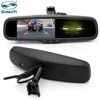GreenYi Assistenza al parcheggio Oscuramento automatico HD 800*480 Monitor per auto 4.3 TFT LCD Parcheggio per auto Vista posteriore Specchietto retrovisore Monitor Video