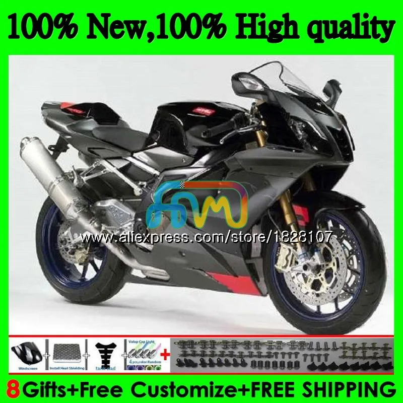 RSV1000R для Aprilia RSV1000 R Mille 03 04 05 06 55BS. 14 RSV1000RR РСВ 1000 фабричная черная R RR 1000R 2003 2004 2005 2006 обтекатель