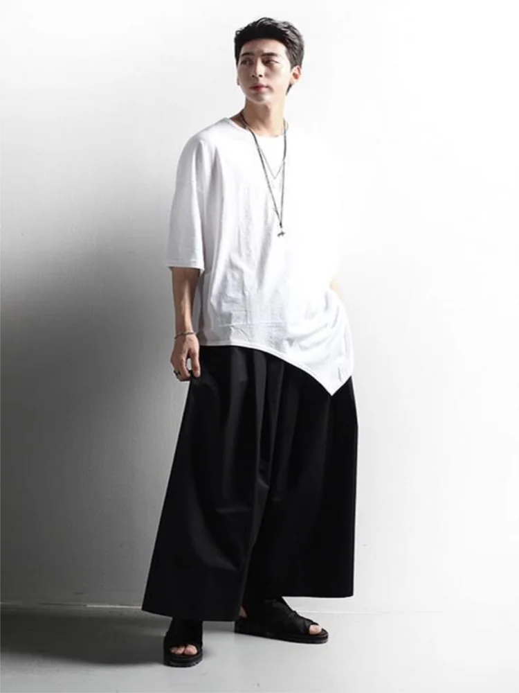 Men Wide Leg Straight Pants Spring And Autumn New Slim Korean Fashion Trend Casual Casual Casual Large Pants