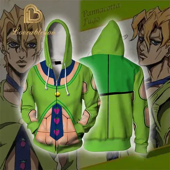 

Anime JoJo's Bizarre Adventure Hoodie Sweatshirt JoJo Thin Hoodies Casual Zipper Casual Hooded Tops Coat Outfit for Men Boys