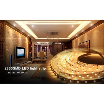 

1 meter 6mm width SMD2835 LED Strip Light with 60 LEDs 12V DC Operating Voltage High Quality Tape Lights Home Improvement Lamp
