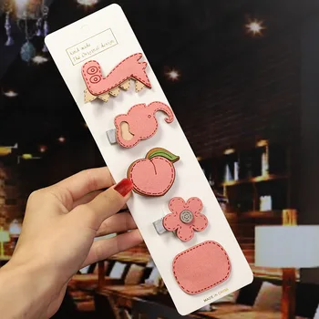 

Little Girl Hair Accessories BabyHair Tie Fabric Children's Hair Clip Set Cartoon Headdress Cute Rabbit Hair Card