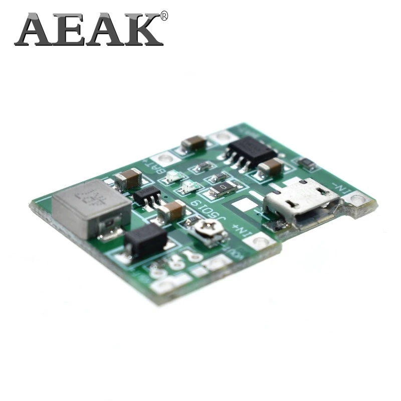Литий ионная плата для зарядки аккумуляторов AEAK 18650 3 7 В 4 2 Модуль повышения DC TP4056