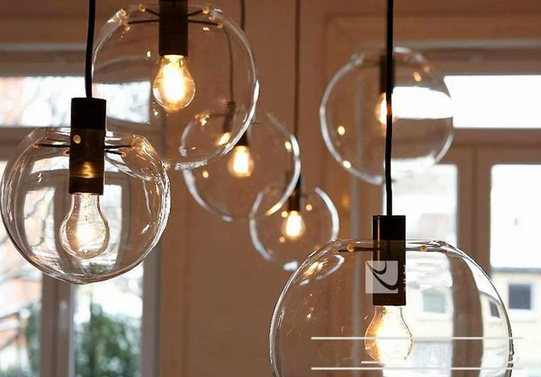 ZMISHIBO, 1 шт., прозрачный стеклянный подвесной светильник, Скандинавская гостиная, кухня, барная стойка, простой подвесной светильник из розового золота 15 см-30 см