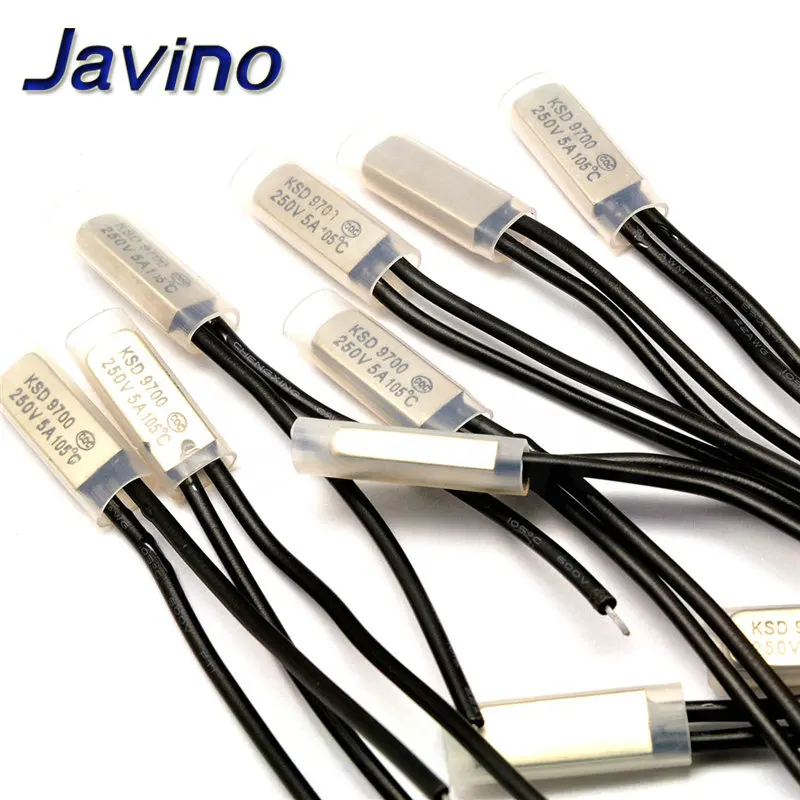 1-20Pcs Javino KSD9700 250V 5A 15~155 Degree Bimetal Disc Temperature Switch Normal Close Closed Thermostat Thermal Protector — view 4