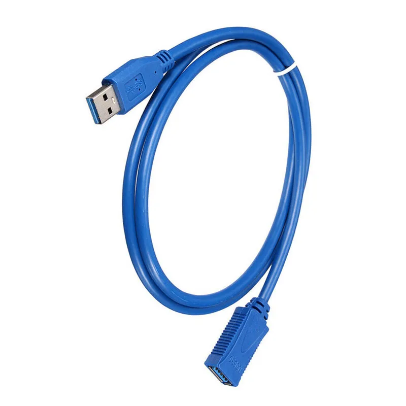 1 м полированный USB 3,0 A штекер в гнездо супер-Быстрое расширение aux кабель для зарядного устройства адаптер проектора