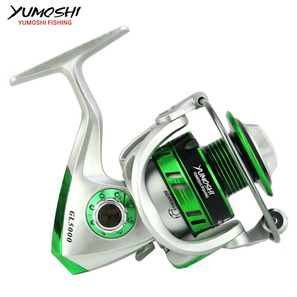 

New Fishing coil Wooden handshake 5.5:1 12Ball Spinning Fishing Reel Professional Metal Left/Right Hand Fishing Reel Wheels