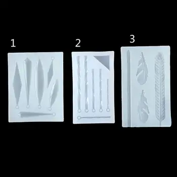 

DIY Earring Necklace Mold Bar Pendant Silicone Epoxy Resin Molds Jewelry Tools