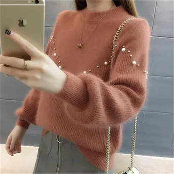 

Autumn Warm Knitted Turtleneck Sweater Women Casual Loose Jumper Slim Knitted Sweater Winter Femme Elasticity Pullovers Sweaters