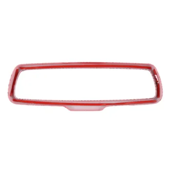 

High Quality Car Accessories Interior Front Carbon Fiber Style Inner Rearview Mirror Cover Trim For Dodge Challenger 2015+