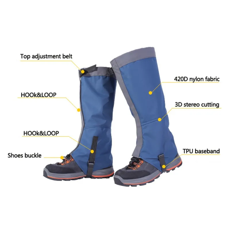 Уличные водонепроницаемые наколенники для катания на лыжах, походов, альпинизма, Защита ног, защитные спортивные гетры, Sking Shoes, гетры