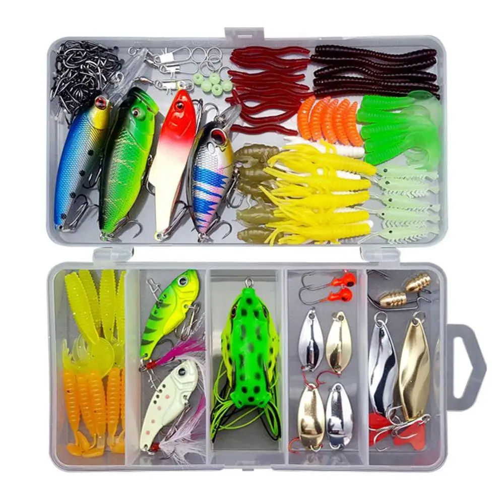  Bait Set Fake Lure Bait Full Swimming Lure Sequin Luminous Hard Fishing Gear Set Fishing Lures Simu