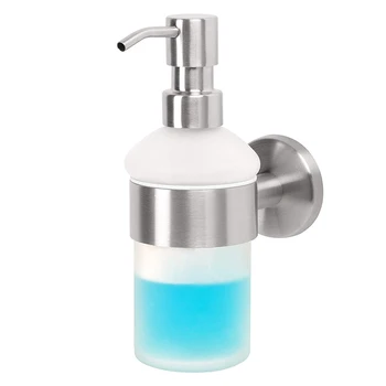 

Onever 200ML 304 Stainless Steel Soap Dispenser Wall-Mounted Soap Pump Disinfectant Dispenser for Sink Shower Bathtub