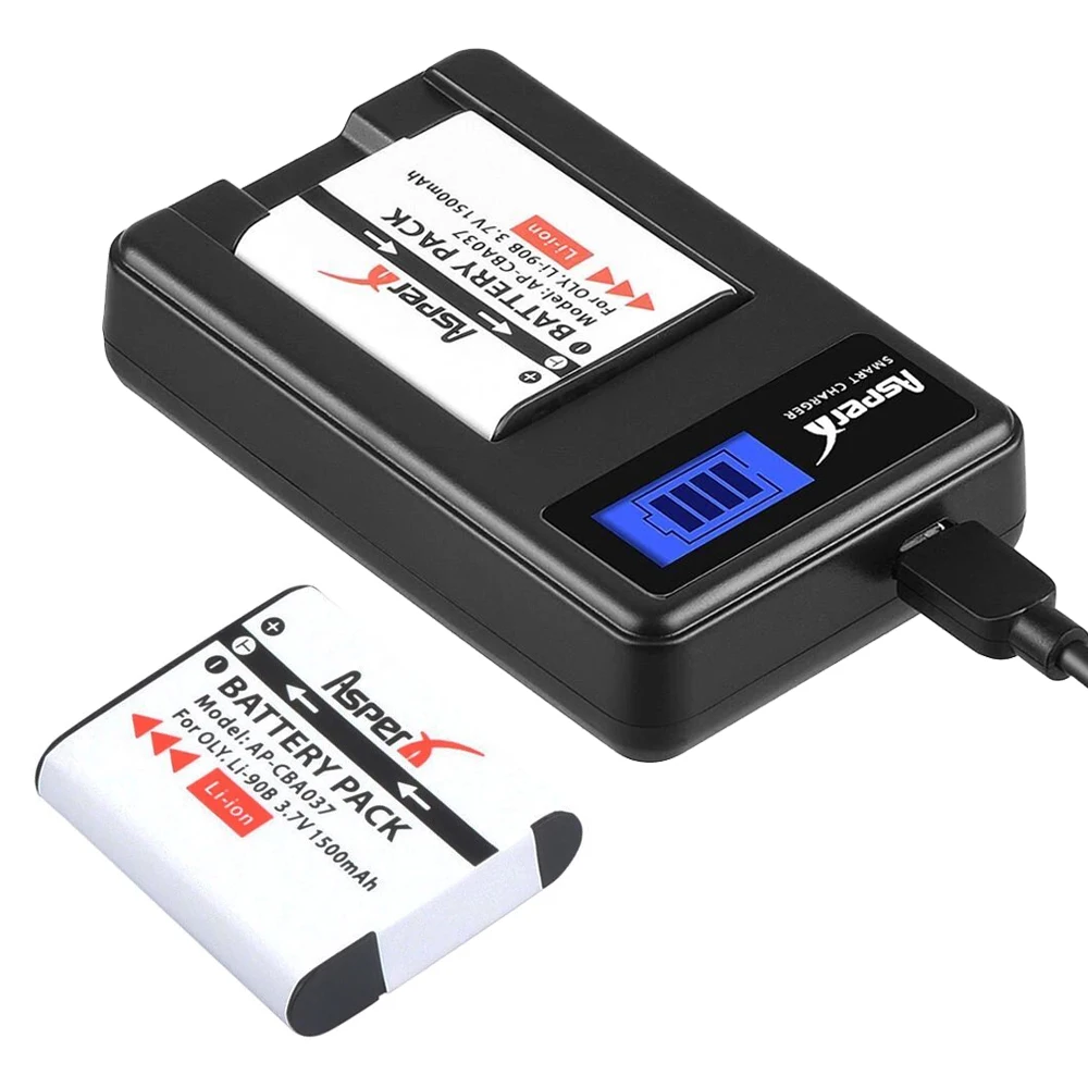 AsperX Li-90B Li ion аккумулятор 90B Li-92B Li92B Li90B Камера Батарея + ЖК-дисплей Зарядное
