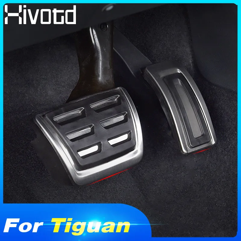 

For Volkswagen VW Tiguan MK2 2019 2018 2017 Car Styling AT MT Aluminum Accelerator oil Brake Footrest Clutch Brake Accessories