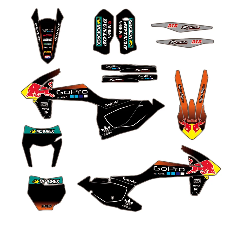 

Motorcycle Graphics Decals Stickers DECO Kit For KTM EXC EXCF XCW 2017-2019 SX SXF XC XCF 125 150 250 350 450 2016-2018