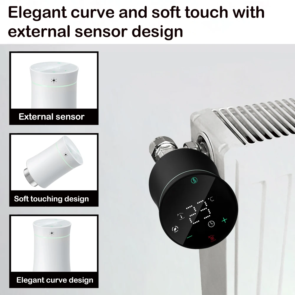 Tuya Smart ZigBee Radiator Actuator TRV Programmable Thermostatic Radiator Valve