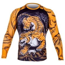 Футболка, спортивная одежда, мужской костюм, MMA, плавки, сублимированный принт, bjj, боксерский Рашгард, jiu jitsu, gi, Рашгард, дышащая, muay