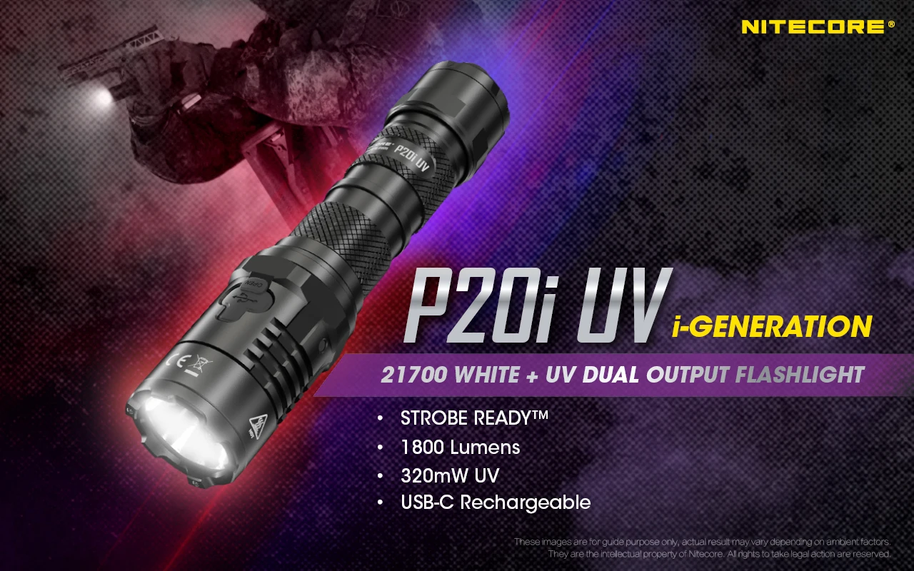 Nitecore P20i UV LED Taschenlampe 1800 Lumen 