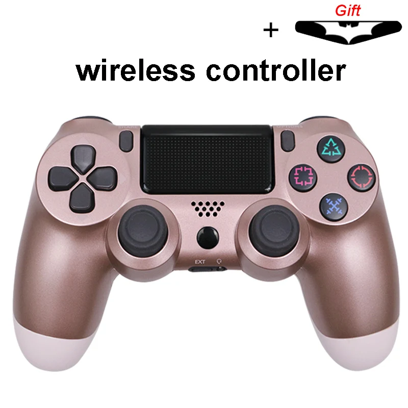 Bluetooth беспроводной/проводной джойстик для PS4 контроллер подходит для mando ps4 консоль для Playstation Dualshock 4 геймпад для PS3 - Цвет: wireless Rose gold