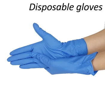 

Fast Delivery 20 / 100pcs Disposable Nitrile Latex Gloves Suitable For Home Kitchen Restaurant Garden Labor Protection Gloves