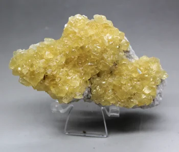 

176g Natural Yellow Calcite Skeletal Raw Quartz Point Rough Crystal Cluster Mineral Stones and crystals from China