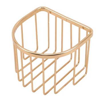 

Gold/Silver Color Metal Toilet Paper Holder European Style Wall Mounted Bathroom Toilet Roll Paper Basket