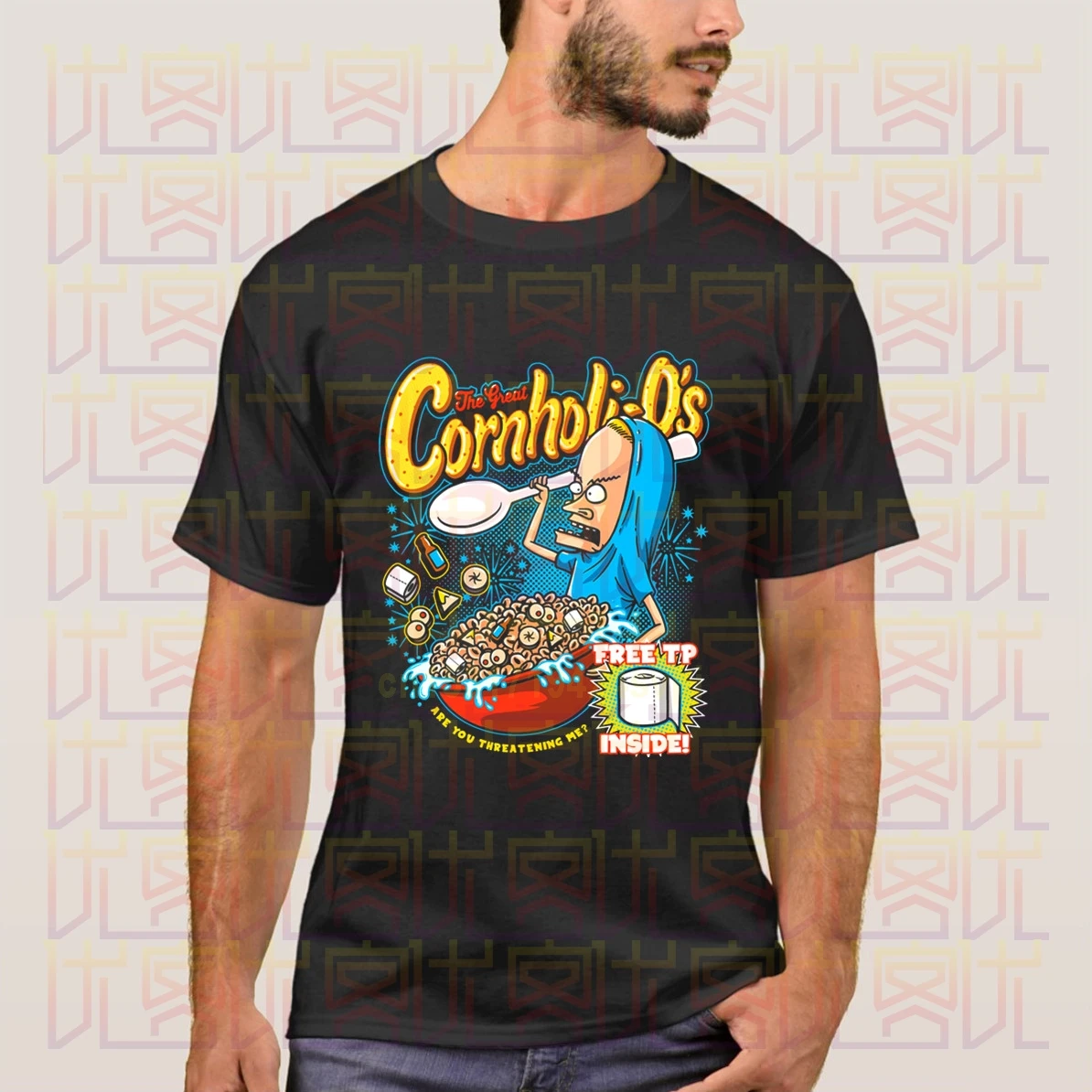 Newest 2020 Summer Cornholi-Os Logo Humor Tee Shirt 100% Cotton Tops Graphic Present Homme Tees S-4XL | Мужская одежда
