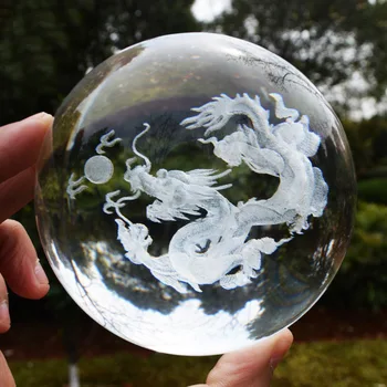 

Crystal Glass Dragon Ball Decoration Feng Shui Transport Decoration Home Decorations Storm Glass mini figures