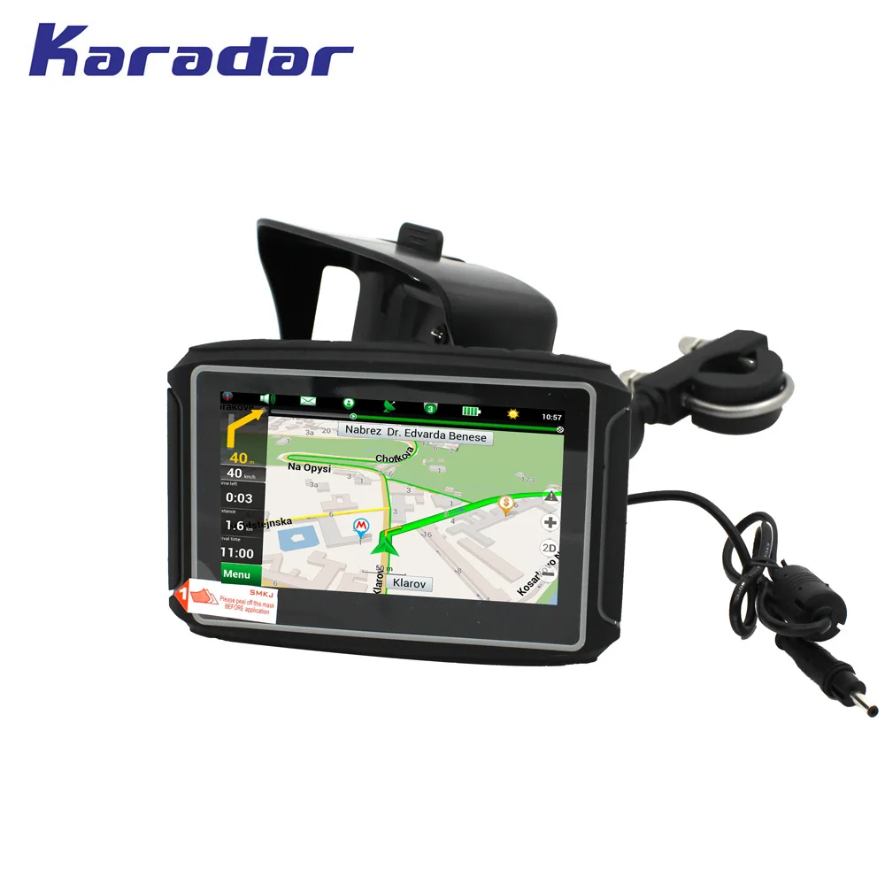 US $91.63 Karadar MT4302 Motorcycle GPS Moto Navigator IPX7 Waterproof Free Map Update WinCE60 System 43 Inch Touchscreen