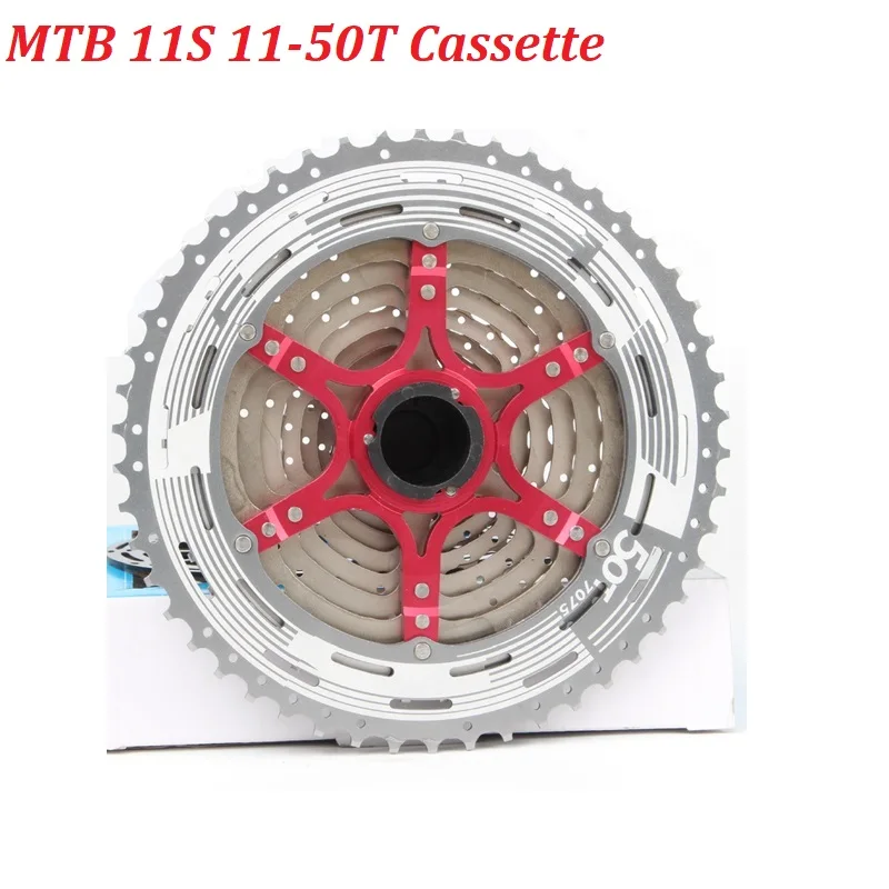 11S 50T MTB 11 скоростей кассета 11s 11-50T широкое соотношение Freewheel горный велосипед звездочки для k7 X1 XO1 XX1 m9000 Shimano Sram sunracing запчасти - Цвет: 11S 50T