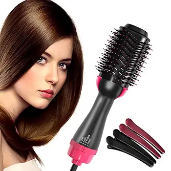 

2 in 1 Multifunctional Hair Dryer Volumizer Rotating Hot Hair Brush Curler Roller Rotate Styler Comb Styling Curling Flat iron