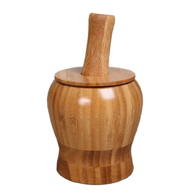 Garlic Grinder Natural Solid Wood Bowl Environmental Kitchen Utensil