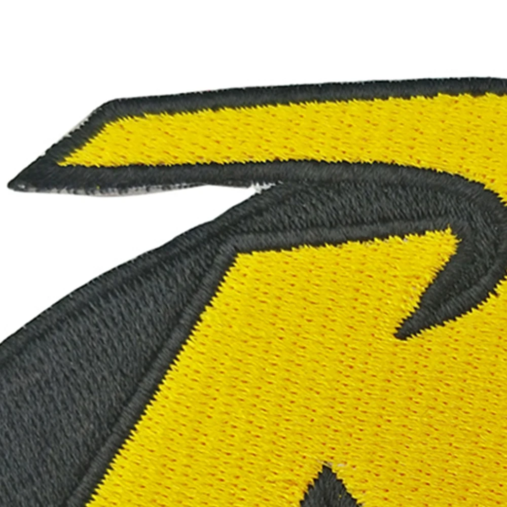 Movie ROBIN R Embroidered Yellow Cool Mini Patches Front Iron on Clothing for Motorcycle Bikers Jackets Vests Jeans Decoration