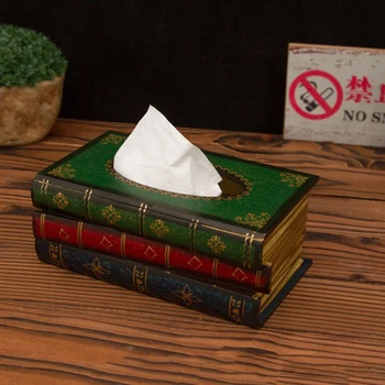 

Wooden Simulated Book Tissue Box Storage Box wooden Decoration Storage Box Tissue Boxes Kitchen Storage Organization