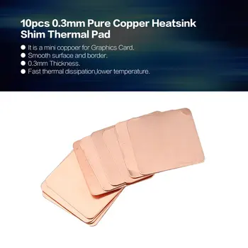 

New 10pcs Pure Copper Heatsink Shim Thermal Pad Barrier for Laptop Graphics Card 20mmx20mm 0.3mm 0.5mm 0.8mm 1.0mm 1.2mm