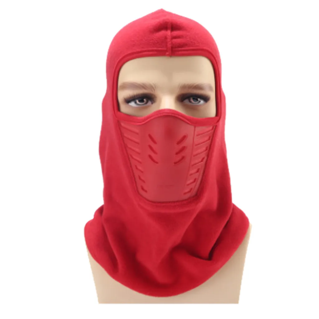 Зимняя теплая маска для лица, модная унисекс флисовая Ветрозащитная маска, шапка для защиты лица и шеи, лыжный с подогревом шлем, маска для головы A301016