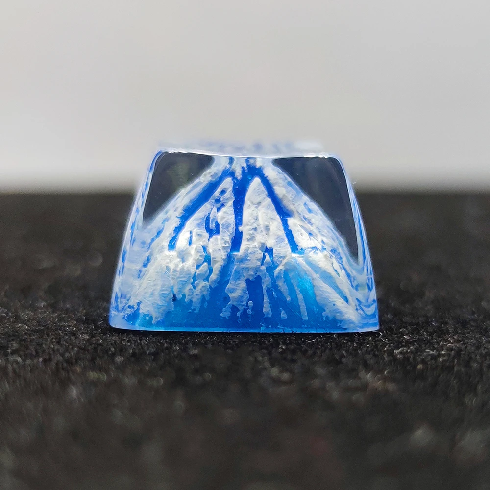 Customized Mount Fuji Snow Mountain Resin Keycaps For Cherry Switch Mechanical Keyboard SA R3 Profile Backlit Luminous Key Cap pink computer keyboard Keyboards