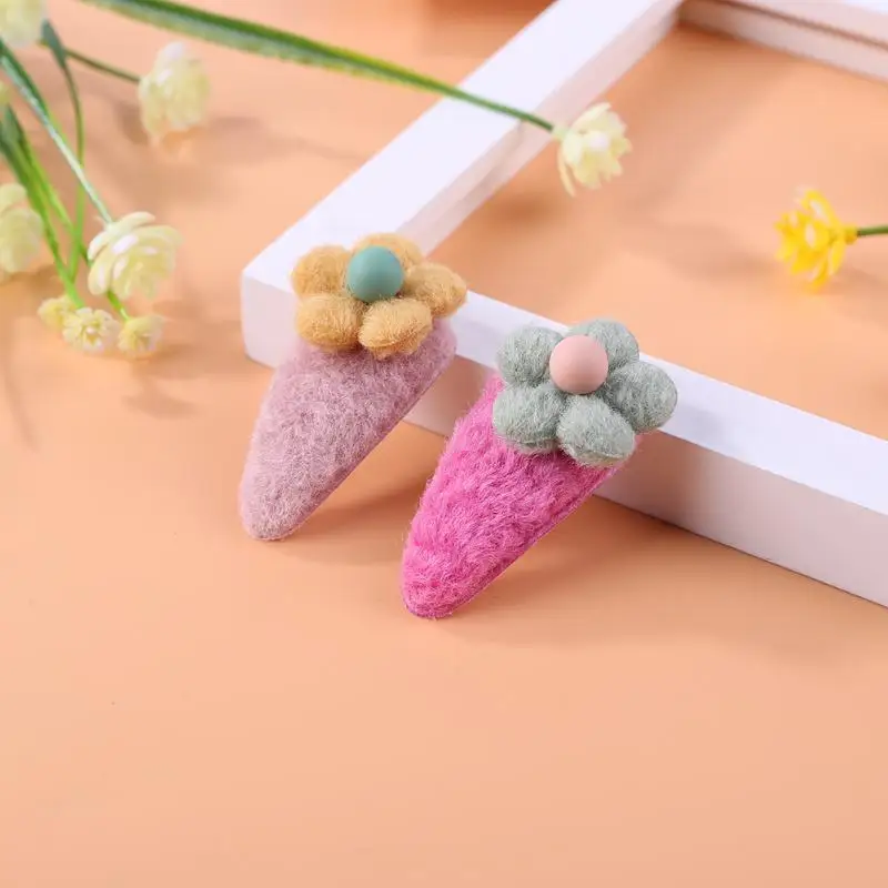 5 шт плюшевая повязка для волос Зажимы сплава BB шпилька для маленькой девушки, принадлежности для волос головной убор