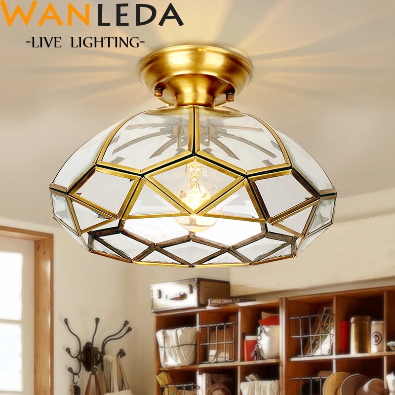 

Kitchen Vintage turtle ceiling lights Bar Antique copper ceiling lamp country dining room bedroom Surface E27 hanging light