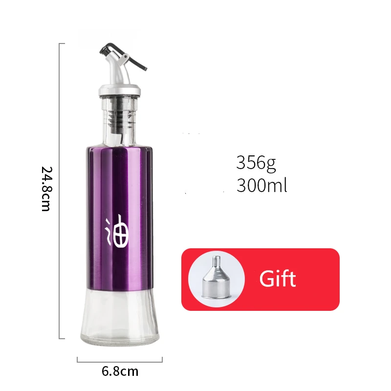 200/300ML Pro Cooking Seasoning Bottle Dispenser Sauce Bottle Kitchen Storage Bottles for Oil and Vinegar Olive bottle Container - Цвет: 23