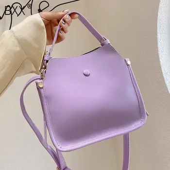 

[BXX] Simple Small Solid Color PU Leather Crossbody Bags For Women 2020 Summer Shoulder Hand Bag Travel Cute Handbags HM416