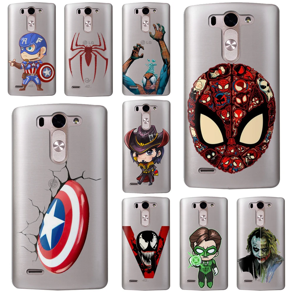 

Mask hero DC Case For LG G4 G5 G6 Q8 Q6 K8 K7 K10 2017 X Power2 3 V30 X Screen Soft TPU Silicone Back Coque Protective Cover